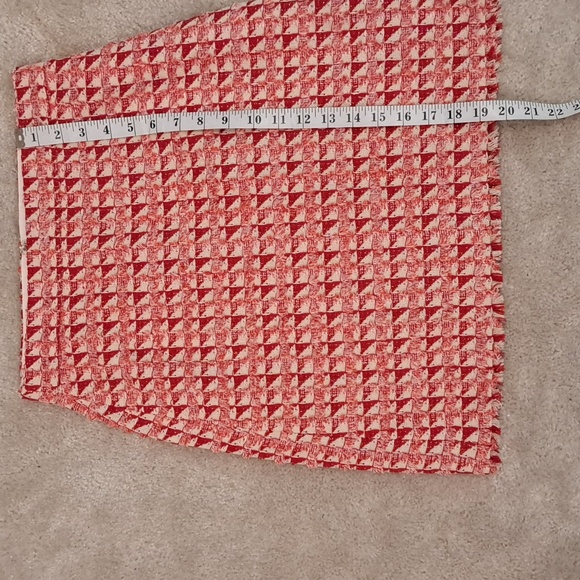 Ann Taylor Red/Pink Fringe Tweed A-line Skirt - Picture 11 of 11